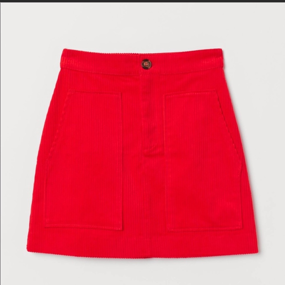 H&M Women’s Corduroy A-Line Skirt